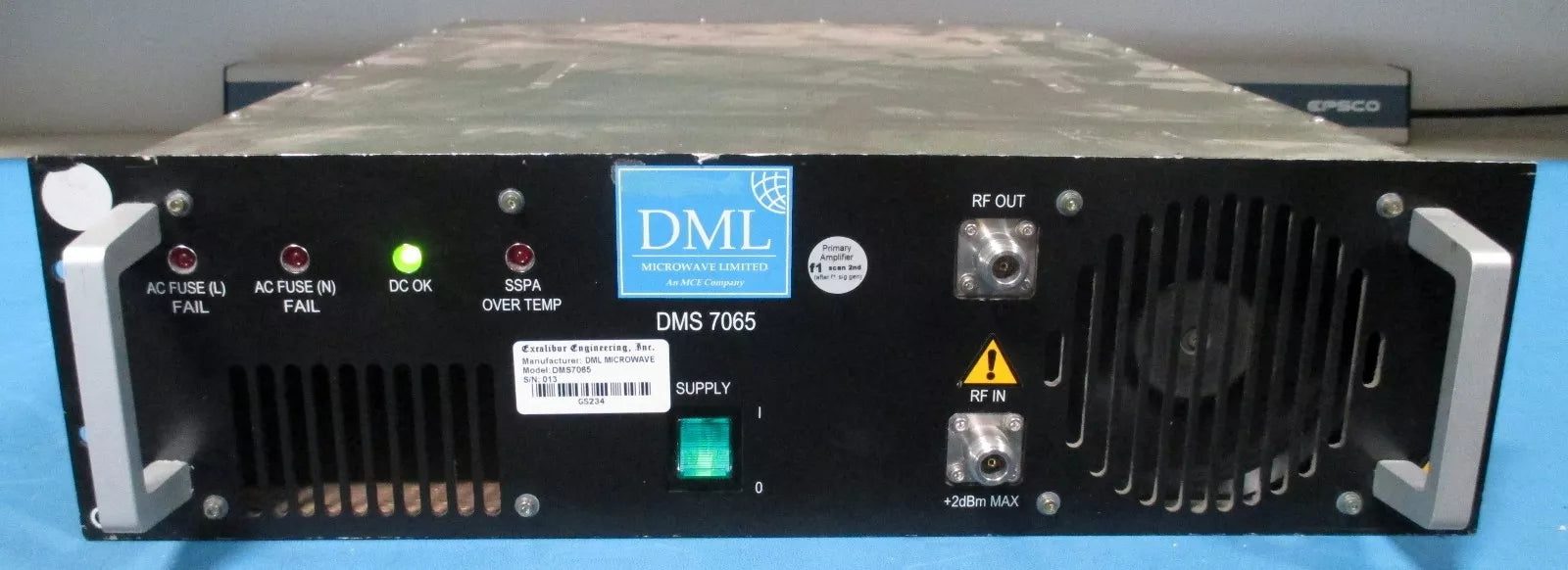 DML Microwave DMS-7065 High Power Amplifiers for Intermodulation Testing
