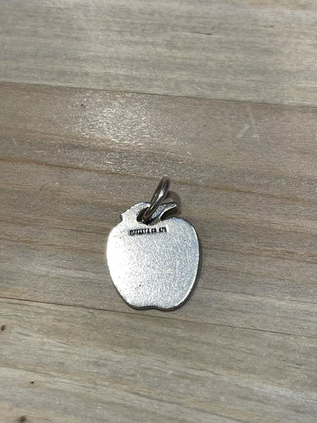 Vintage Tiffany & Co. Apple Tag Charm in 925 Sterling Silver