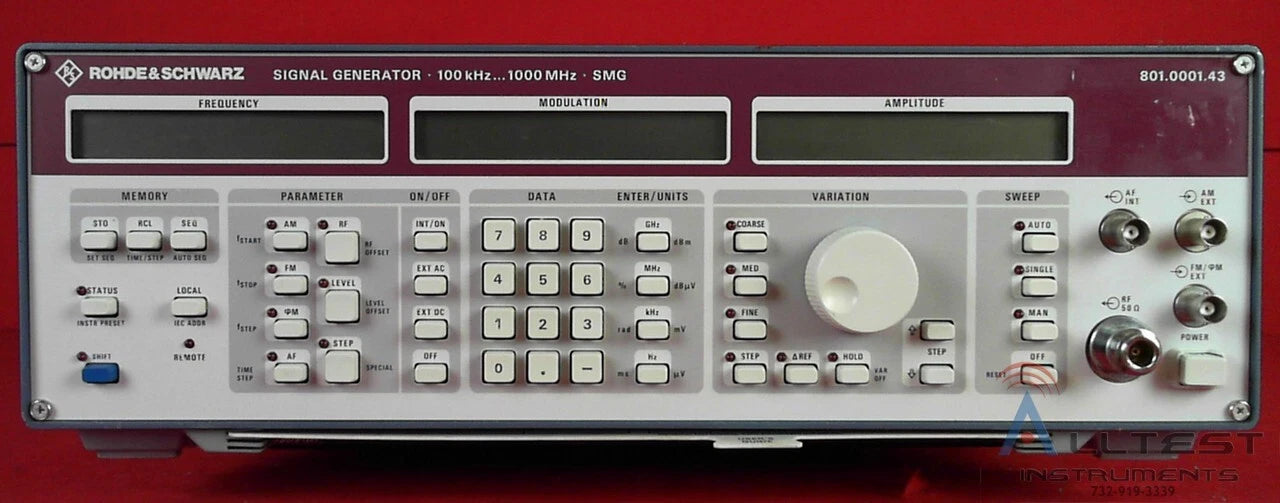 Rohde & Schwarz SMG43 -B1-B2 Signal Generator, 100kHz to 1000MHz