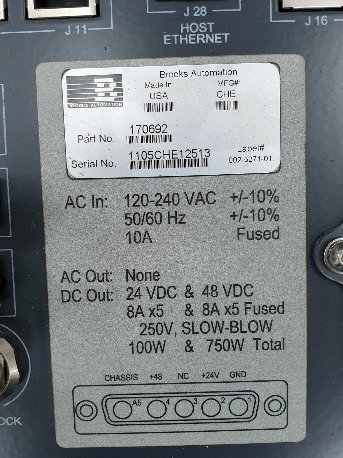Brooks Robot Controller 170692