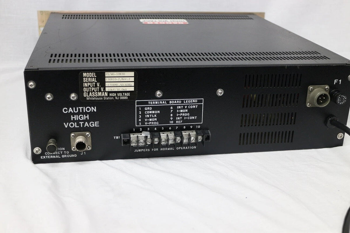 Glassman PS/WG-10N30 -10KV 30mA HighVoltage Power Supply