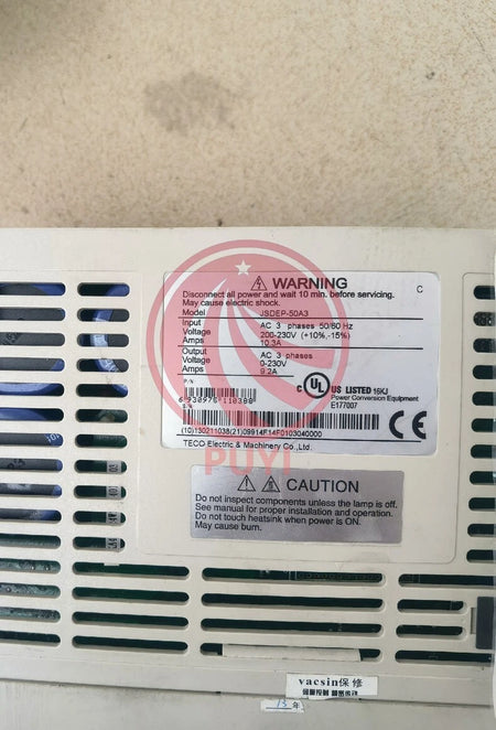 TECO Servo Driver JSDEP-50A3 Used 1pc