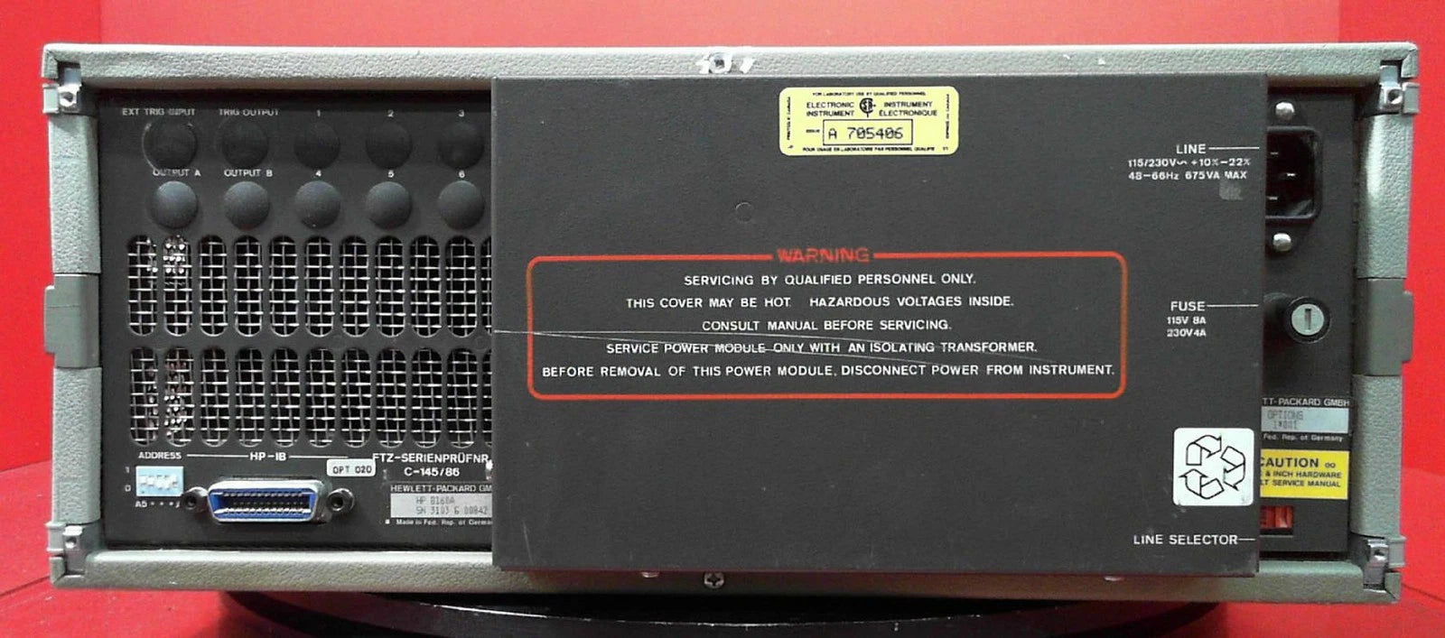 HP Agilent Keysight 8160A 50MHz Pulse Generator 3103G00842
