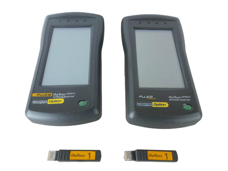 LOT of 2 Fluke Onetouch Series II 10/100PRO Network Tester Bundle