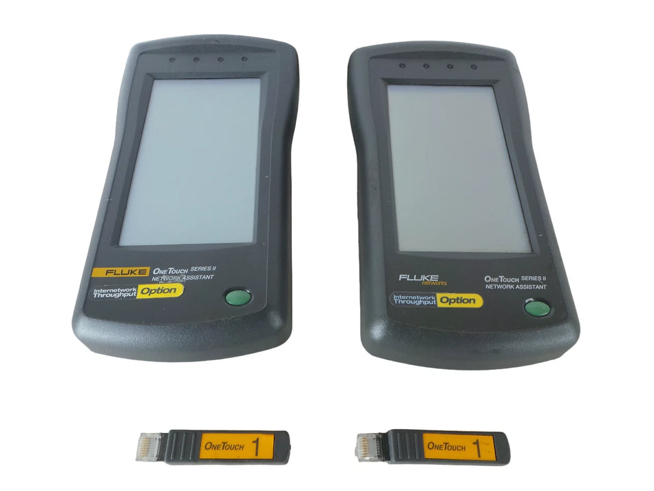 LOT of 2 Fluke Onetouch Series II 10/100PRO Network Tester Bundle