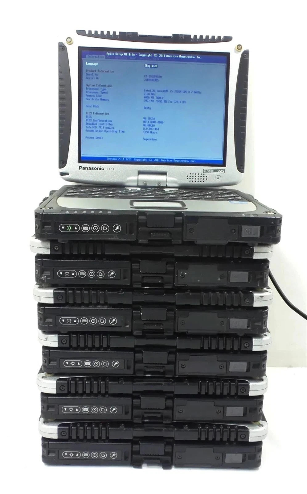 Lot 6 Panasonic Toughbook CF-19 (MK6) Core i5-3320U 2.6GHz 4GB No HDD