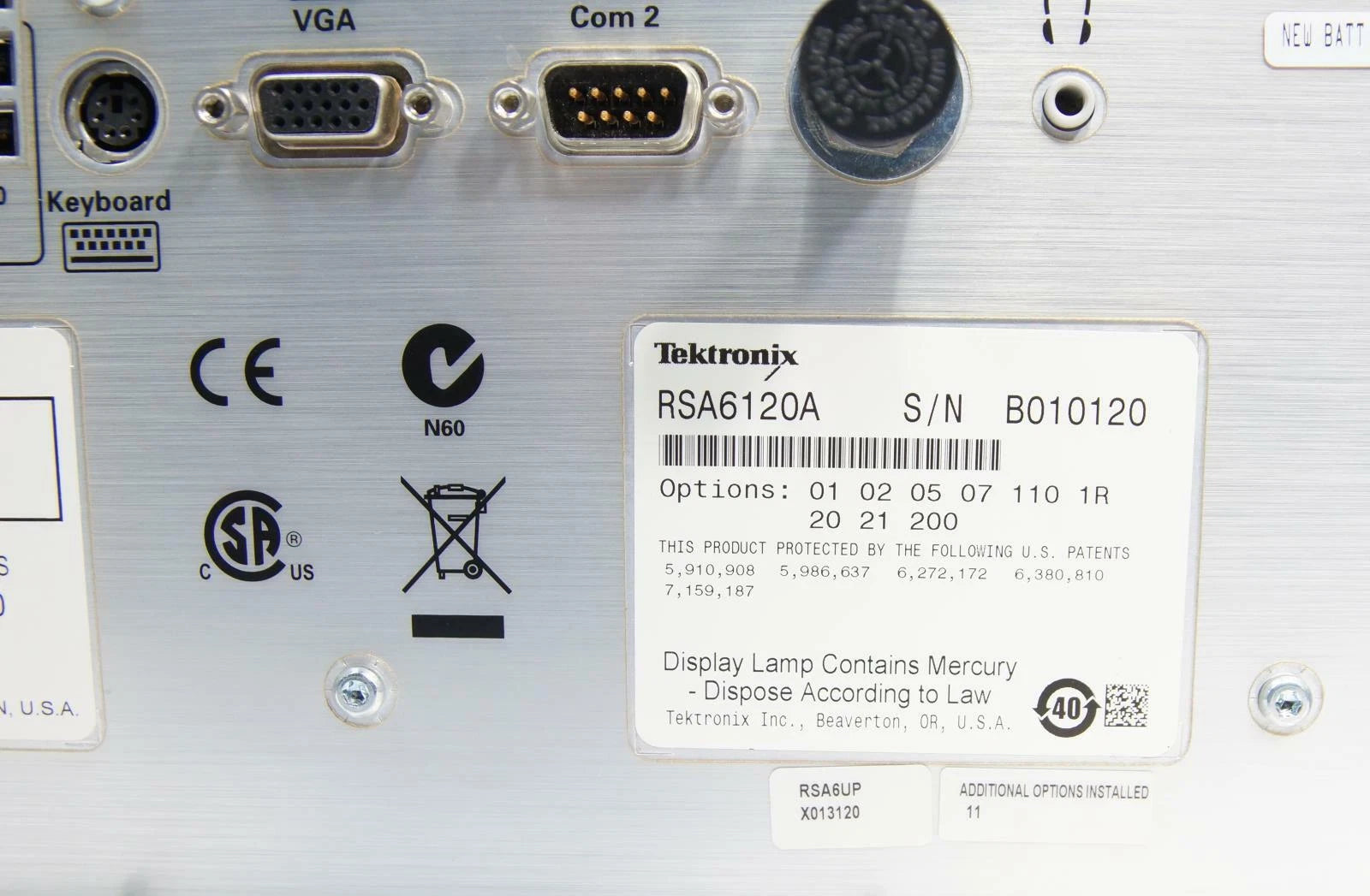 Tektronix RSA6120A Real Time Spectrum Analyzer 9 kHz to 20 GHz with Options