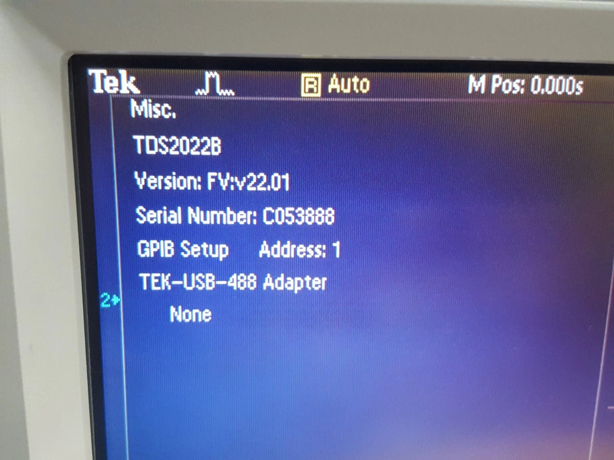 Tektronix TDS2022B Two Channel Digital Oscilloscope 200MHz 2CH