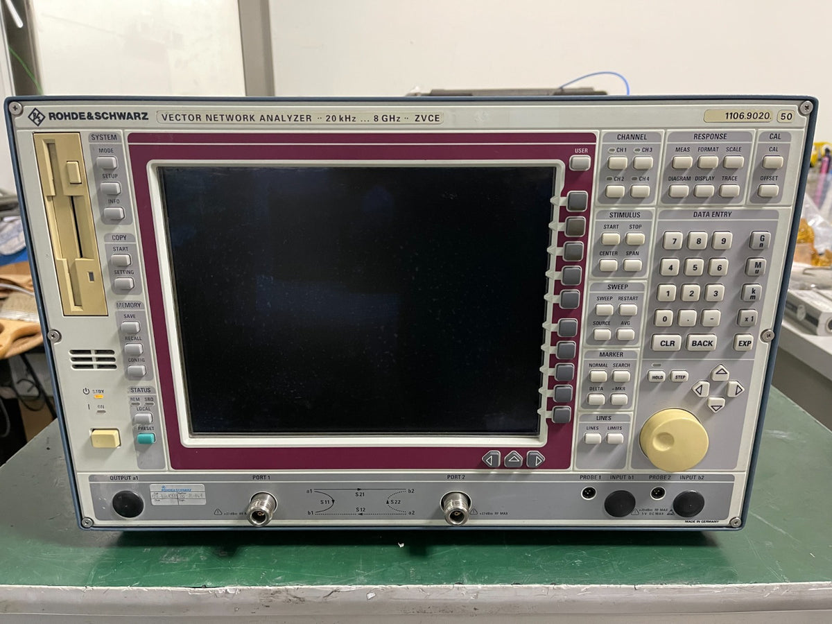 Rohde & Schwarz ZVCE Vector Network Analyzer 20kHz- 8GHz , 2 ports _9568 - XG eqpt