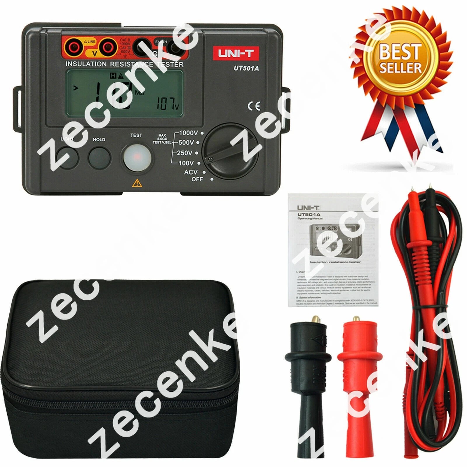 UNI-T UT501A 1000V Insulation Resistance Meter Ground Tester Megohmmeter VoltKd
