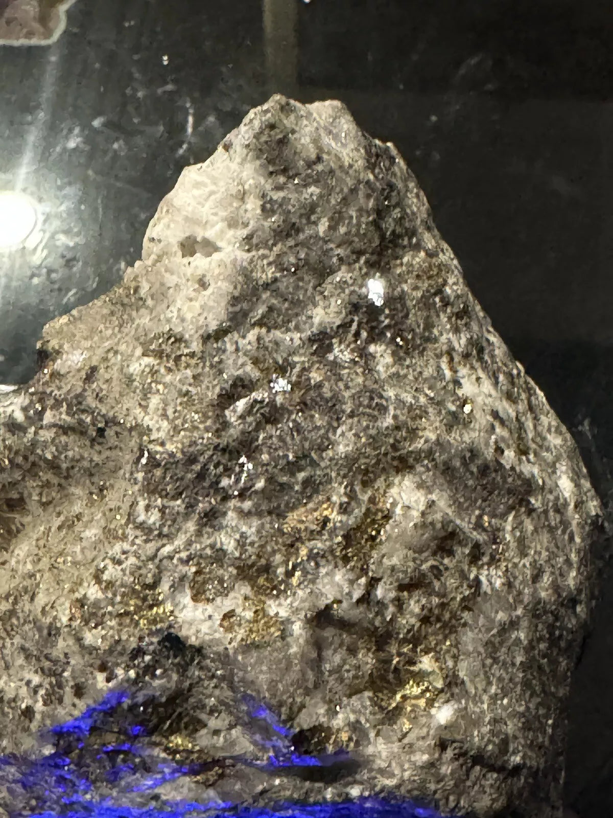 Natural Black Rock with Gold Weighs 2+ Pounds