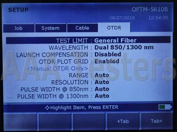 Fluke Networks OF-500 OptiFiber OFTM-5610B MM Fiber OTDR OF 500 OF500 OFTM 5610B
