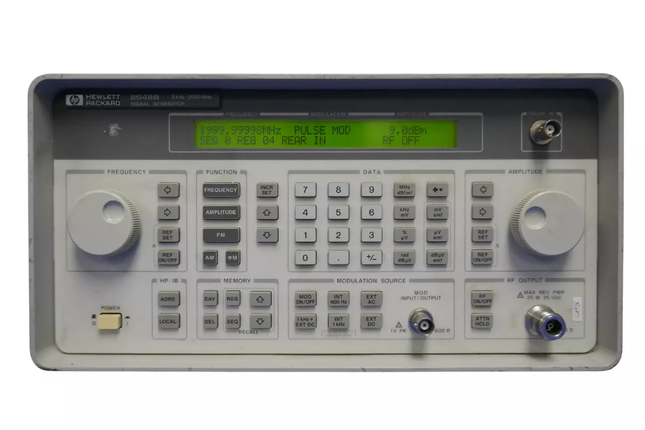Agilent 8648B Signal Generator with 1E2-1E5-1E6-1EA & H31 Options