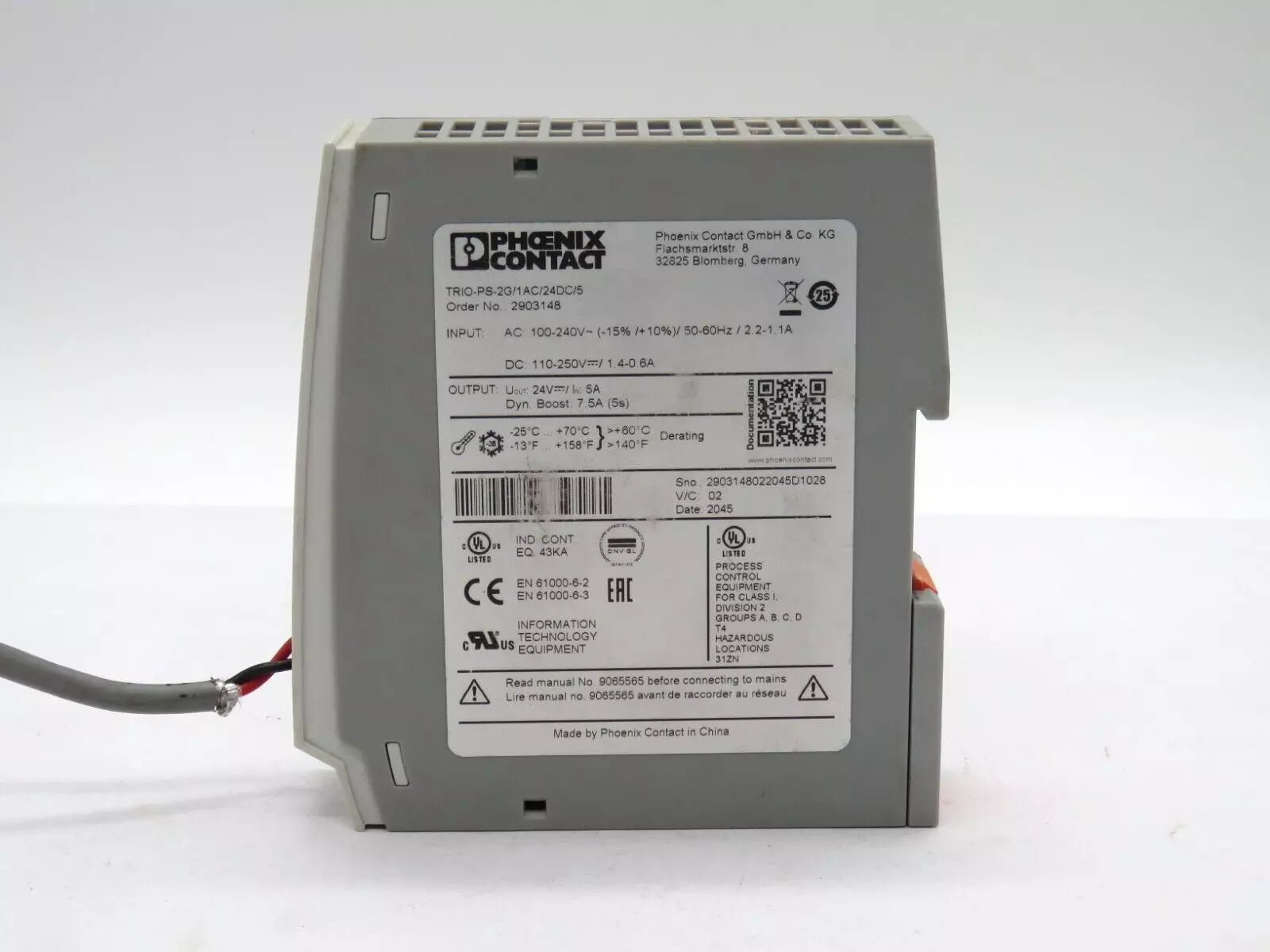 Phoenix Contact TRIO-PS-2G/1AC/24DC/5 Power Supply Unit