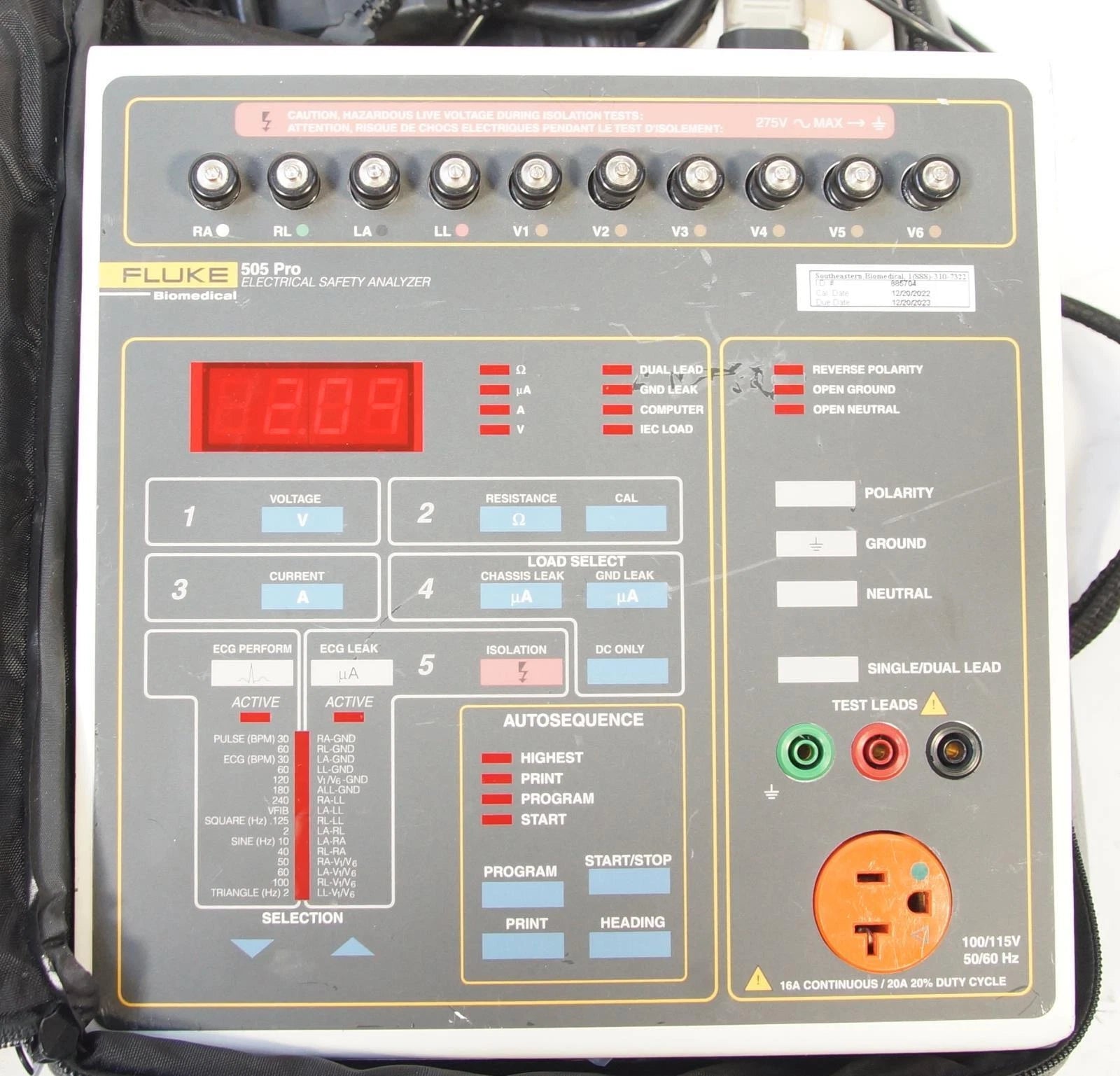 Fluke Biomedical 505 Pro Electrical Safety Analyzer