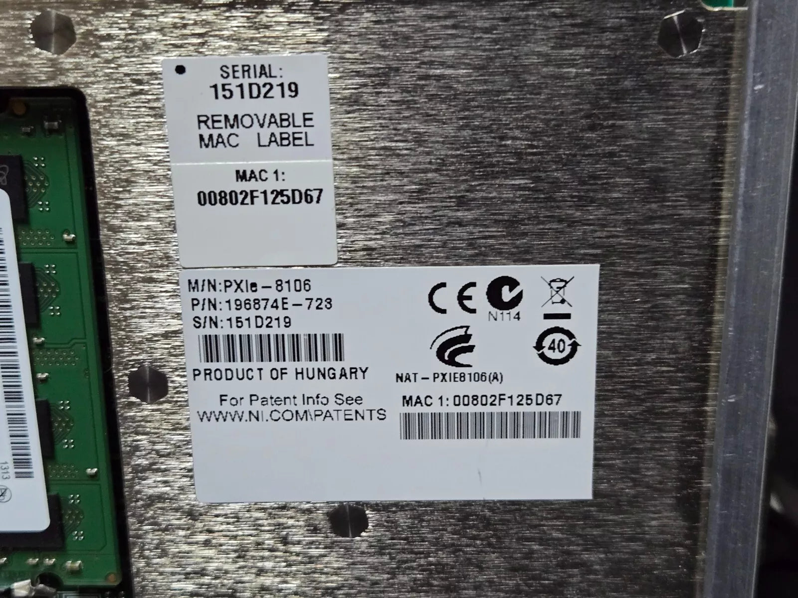 NI PXIe-8106 Embedded Controller (D219)