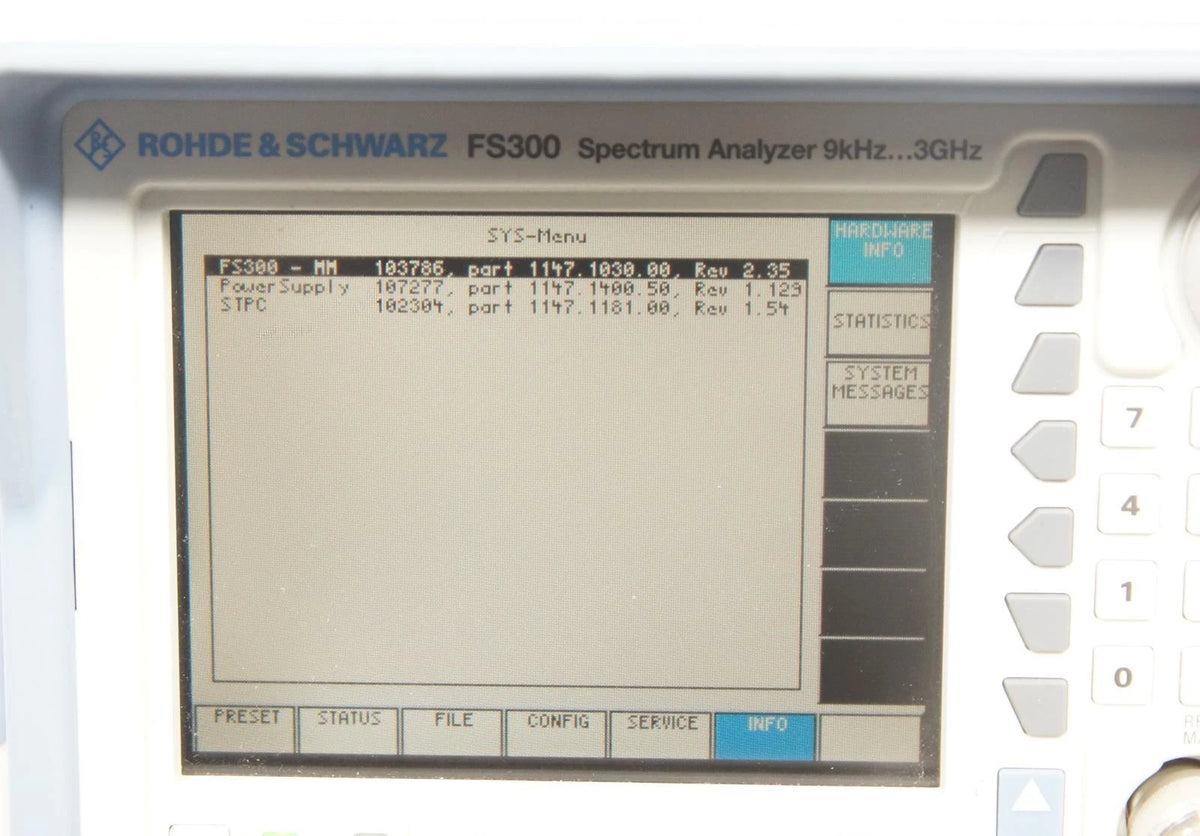 Rohde & Schwarz FS300 9kHz - 3GHz Spectrum Analyzer