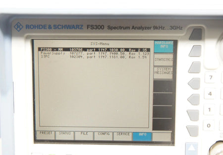 Rohde & Schwarz FS300 9kHz - 3GHz Spectrum Analyzer