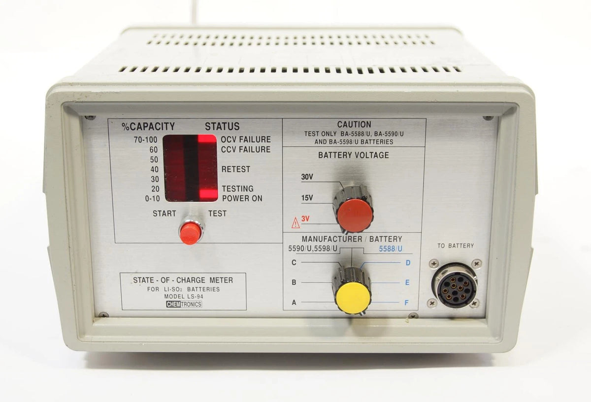 Chemtronics LS-94 Battery Test Set Charger For Li S02 Batteries