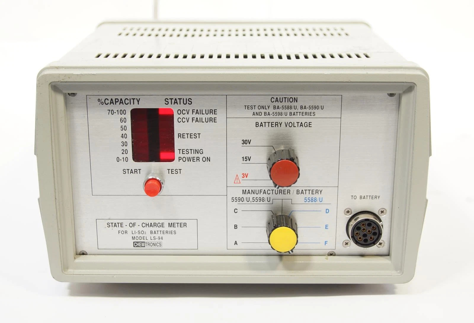Chemtronics LS-94 Battery Test Set Charger For Li S02 Batteries