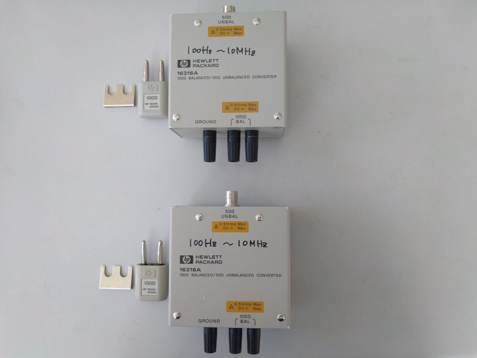 HP Agilent 16316A 100Ω Balanced / 50Ω Unbalanced Converter w/ HP 16316-60002