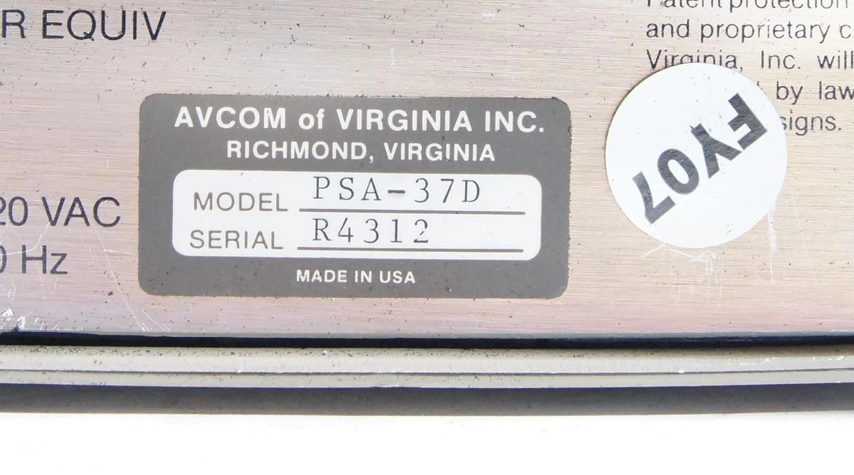 Avcom PSA-37D L-Band Portable Spectrum Analyzer 1 MHz - 4.2 GHz