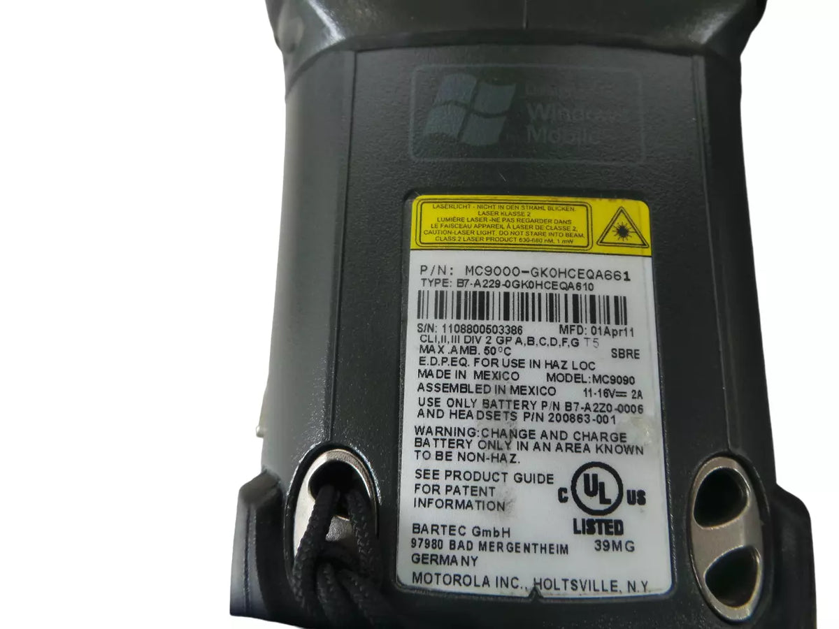 LOT of 3 Motorola MC9000-GKOHCEQA661 Barcode Scanner Bundle