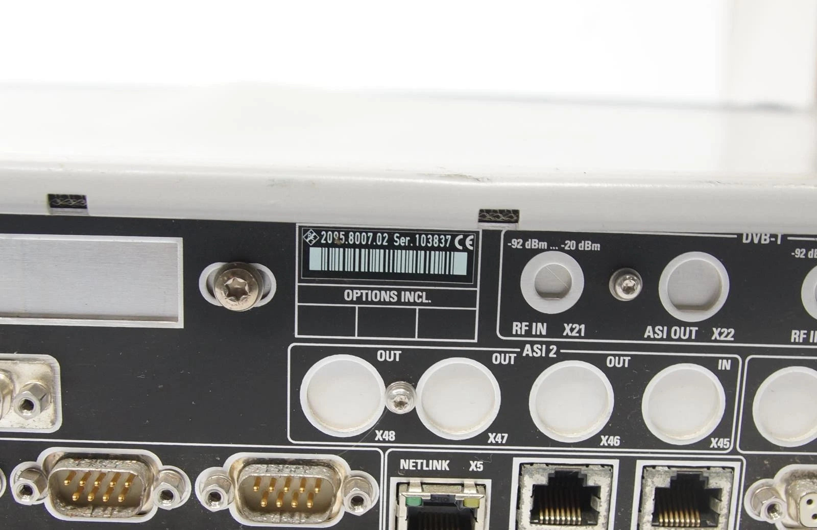Rohde & Schwarz NETCCU 800 Control Unit 2095.8007 Broadcast TV Transmitter AS-IS