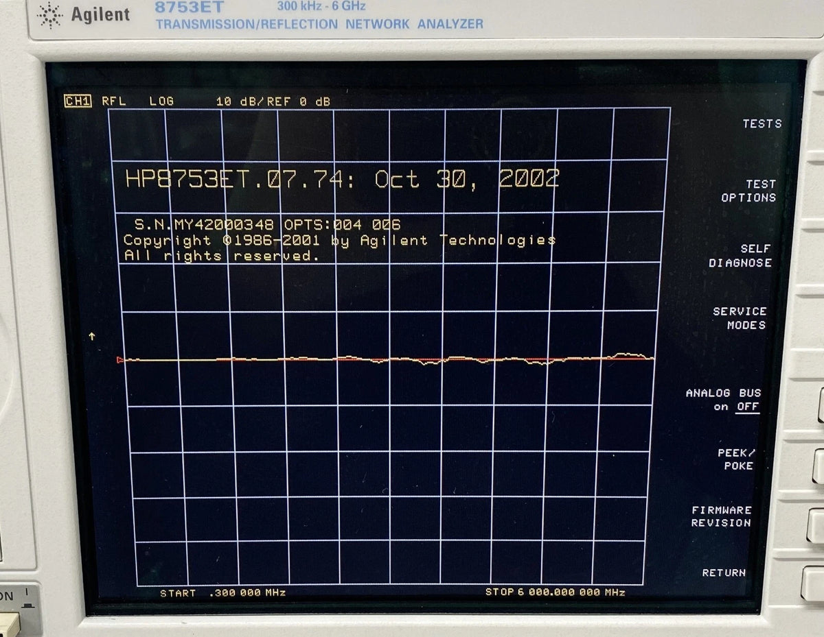 Agilent 8753ET/004/006 300KHz-6GHz Network Analyzer
