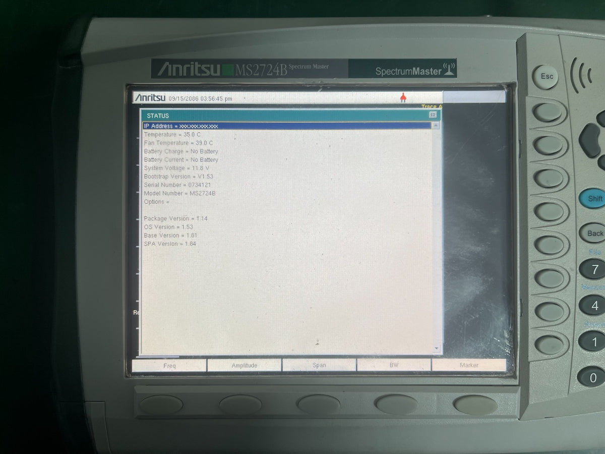 Anritsu MS2724B Spectrum Master _4121 - XG eqpt