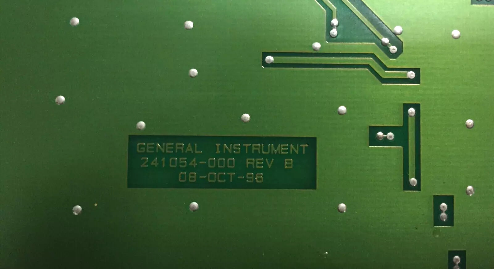 General Instrument P/N: 241054-000 Rev. B Control Card