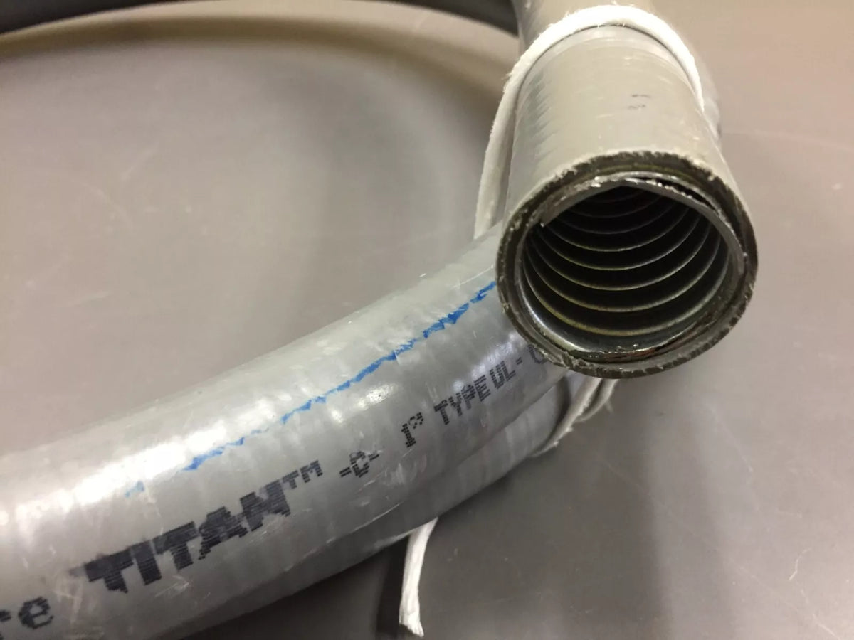 Southwire 1 Liquidtight Flexible Metallic Titan Steel Conduit Type UL Gray 8ft