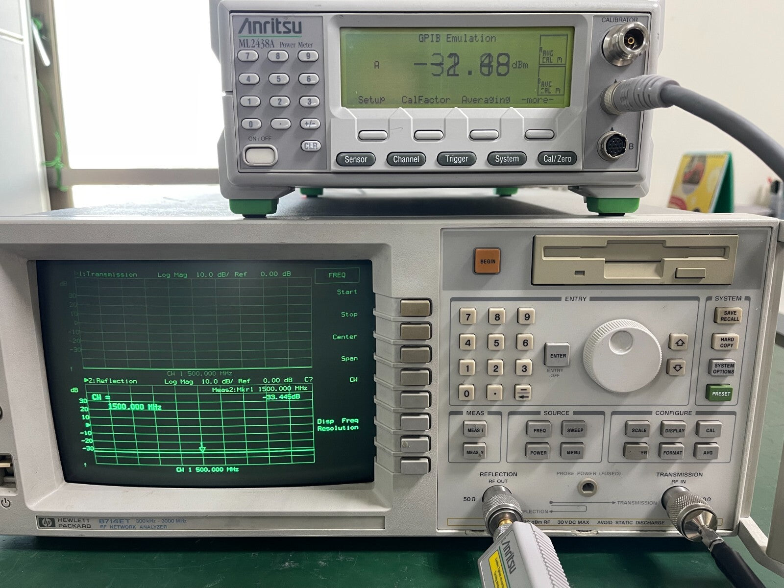 HP Agilent 8714ET RF Vector T/R Network Analyzer 300 kHz - 3 GHz _50333