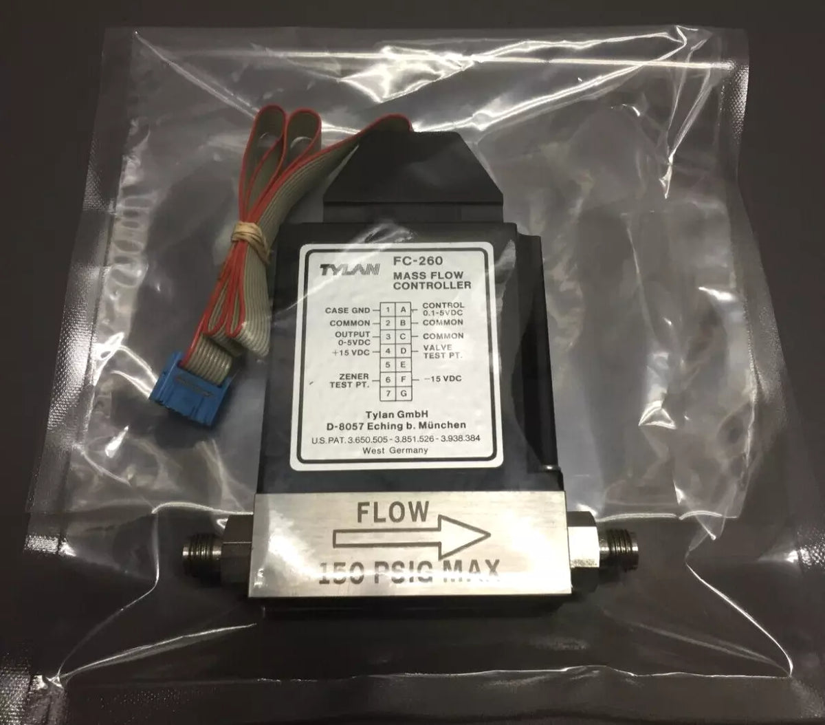 TYLAN Model FC-260 150 PSIG MAX, 5 SLM Gas N2 Mass Flow Controller