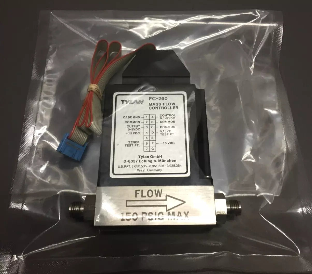 TYLAN Model FC-260 150 PSIG MAX, 5 SLM Gas N2 Mass Flow Controller