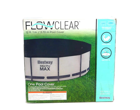 Bestway Flowclear Round 12ft. 1in. Pool Cover for Above Ground Frame Pools