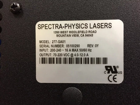 Spectra Physics 277-GA01 Laser Power Supply