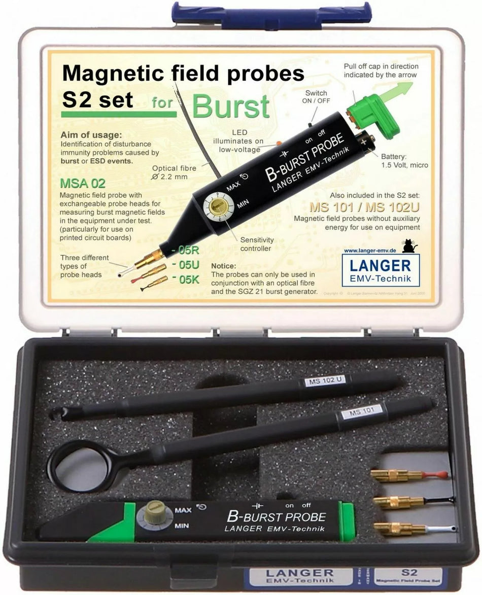 Langer EMV S2 Set - Magnetic Field Probes (For E1 Set) EMC Tools and Probes