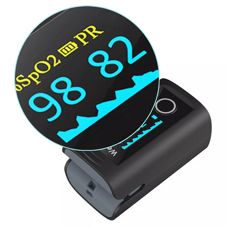 Wellue Fingertip Pulse Oximeter 60F Blood Oxygen Monitor with Alarm, Battery