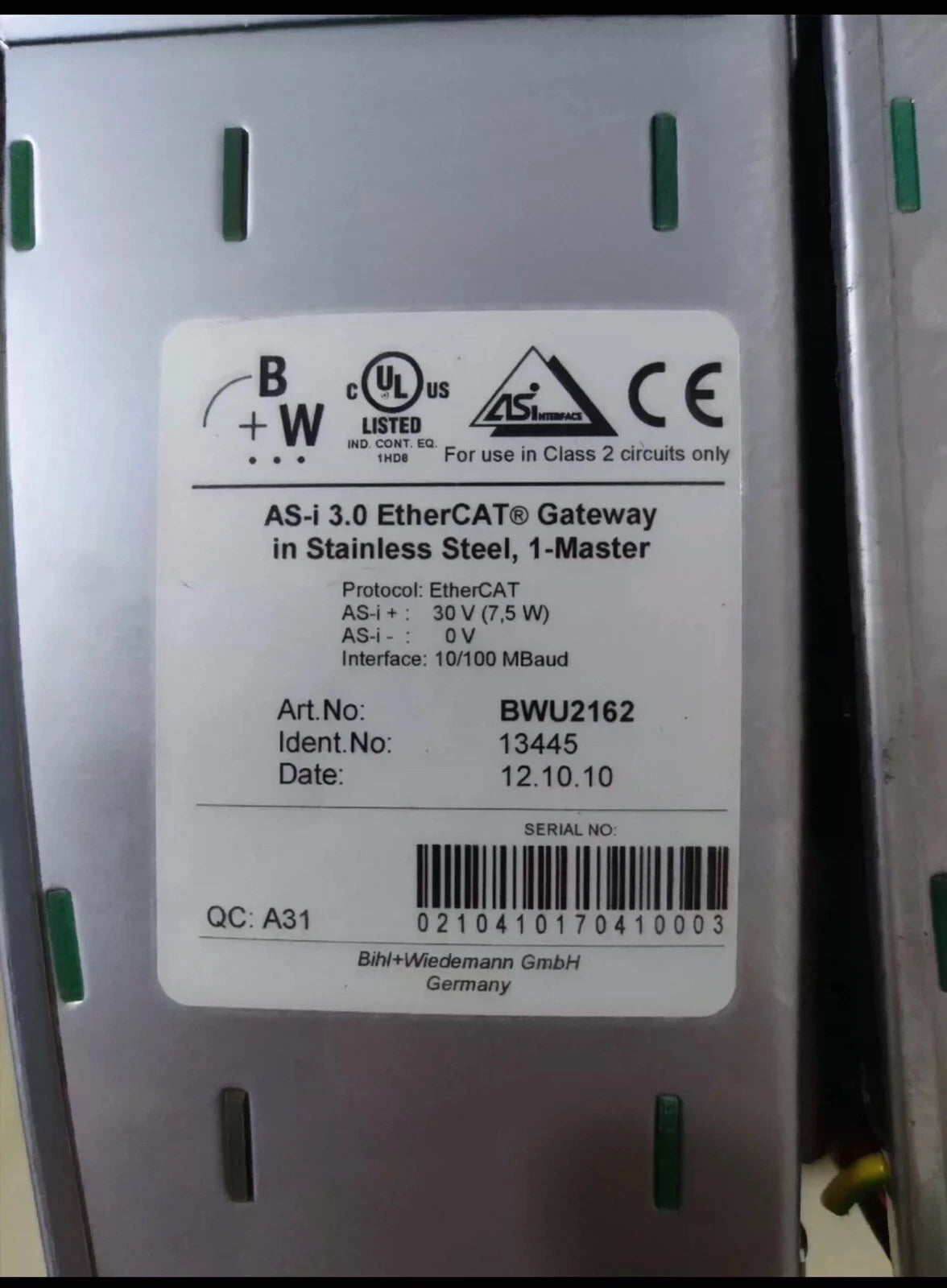AS-i3.0 EtherCATBWU2162: Advanced Industrial Network Gateway