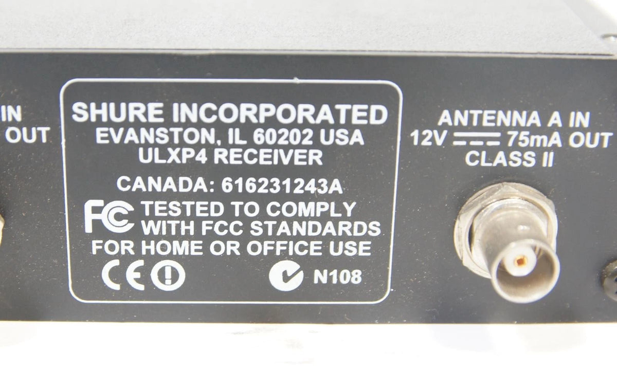 Shure ULXP4 J1-Band 554-590 MHz Digital Wireless Receiver