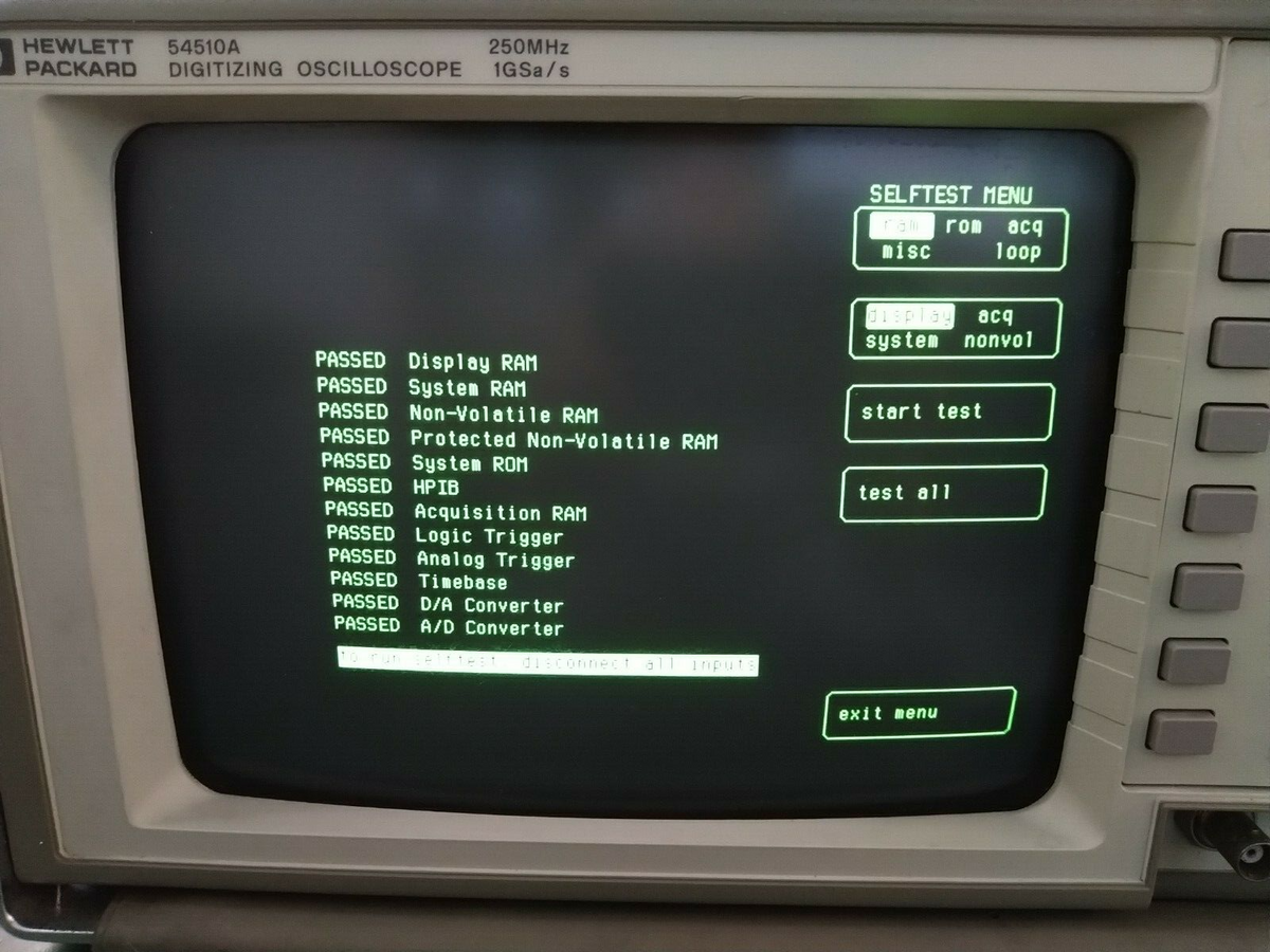 HP 54510A Digitizing Oscilloscope 250MHz, 1GSa/s
