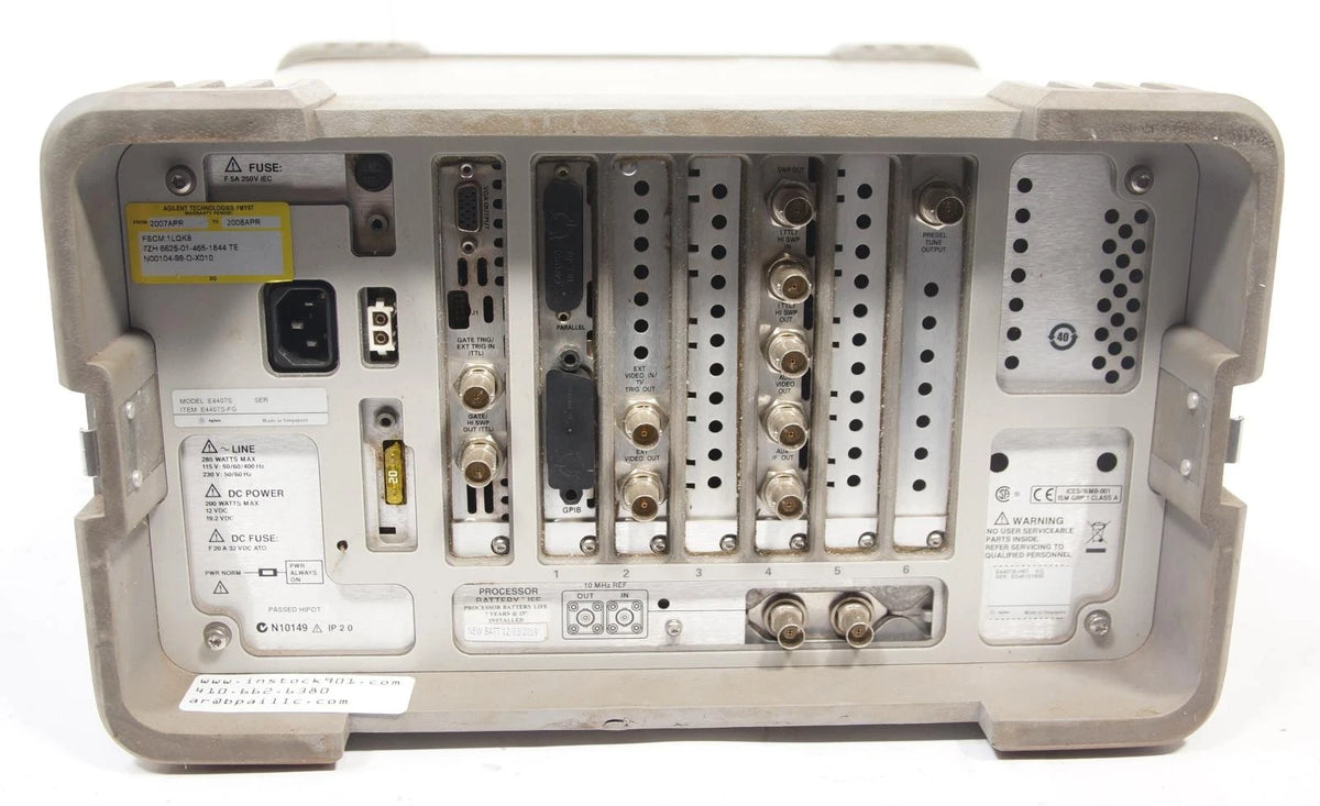 HP Agilent E4407B 9kHz - 26.5GHz Spectrum Analyzer Options B72 A4H BAA AYX Freq