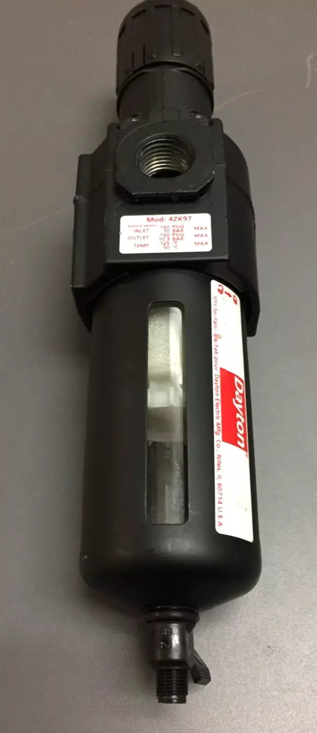 Dayton 4ZK97 Filter Regulator 150 PSIG 10 Bar Temp 125°F/50°C