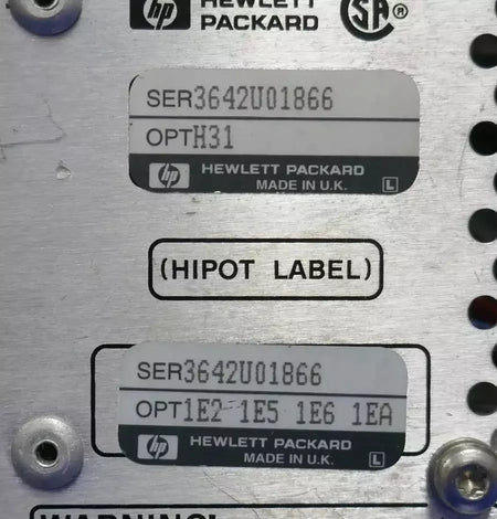 Agilent 8648B Signal Generator with 1E2-1E5-1E6-1EA & H31Options