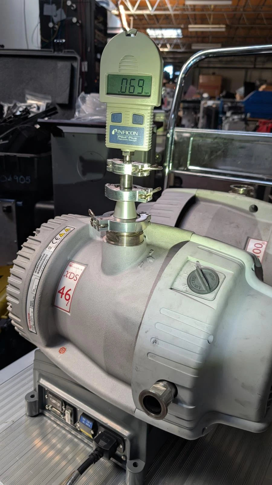 Pair of Edwards XDS46i / XDS100 Dry Scroll Vacuum Pumps AS-IS