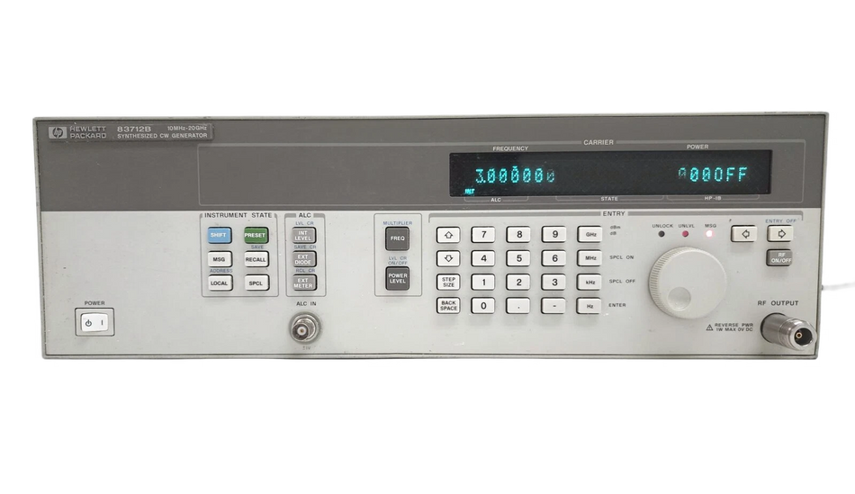 Agilent/Keysight 83712B Opt. 1E5 Synthesized CW Generator 10MHz to 20GHz