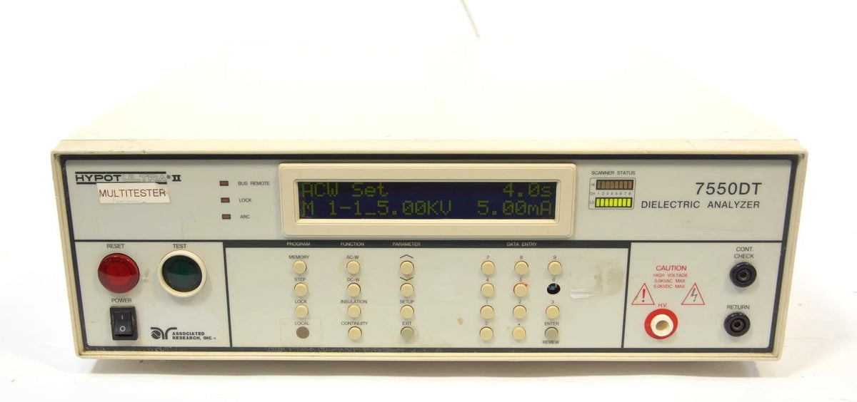 Associated Research Hypot Ultra II 7550DT Dielectric Analyzer