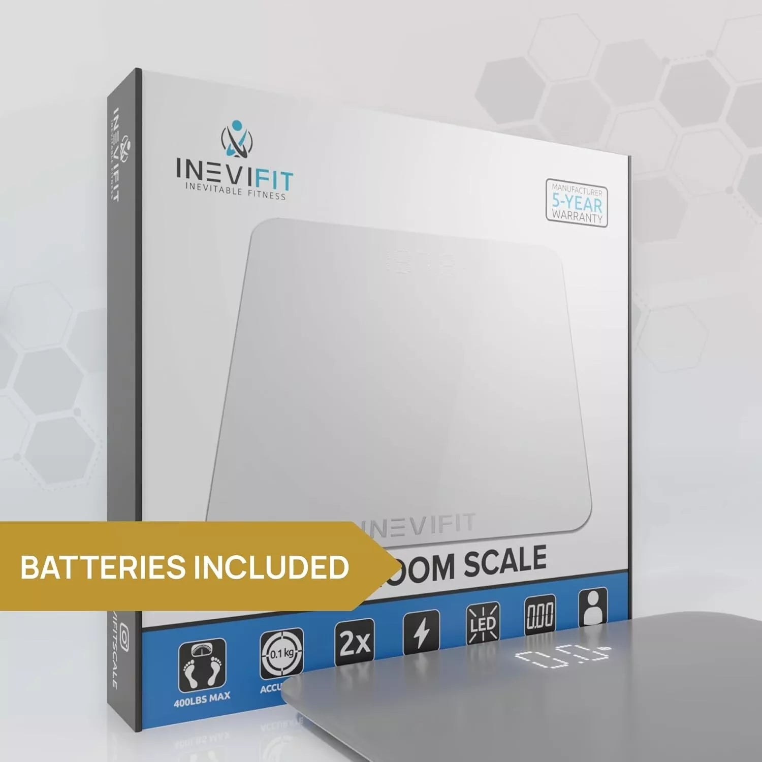 INEVIFIT Digital Bathroom Scale for Accurate Weight Measurement