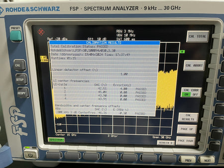 Rohde & Schwarz FSP30 Spectrum Analyzer 9 kHz - 30 GHz w/ FSP-B4 _ 0094 - XG eqpt